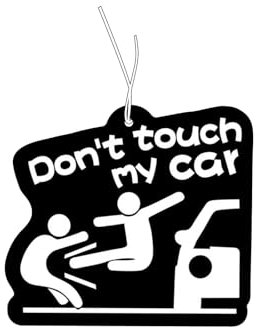 2x Duftbaum mit,Don’t touch my car‘ Motiv, Auto lustig Duftspender, Duftbaum Auto tuning, Lufterfrischer, Duftanhänger Auto, Duftbaum Set Auto