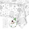 1 Blatt Tischdecke zum Ausmalen Weihnachten, 137 x 274 cm Maltischdecke für Kinder, Ausmalen Weihnachten Papier-Tischdecke, Deko Weihnachten, Geschenkidee Weihnachten