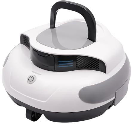 SABUIDDS Poolroboter Vollautomatisch Kabelloser Poolsauger Akku 100 Minuten Reinigungszeit Poolreiniger mit 5000mAh Lithium-Batterie Ideal für Eingelassene Pools bis zu 1000 ft²