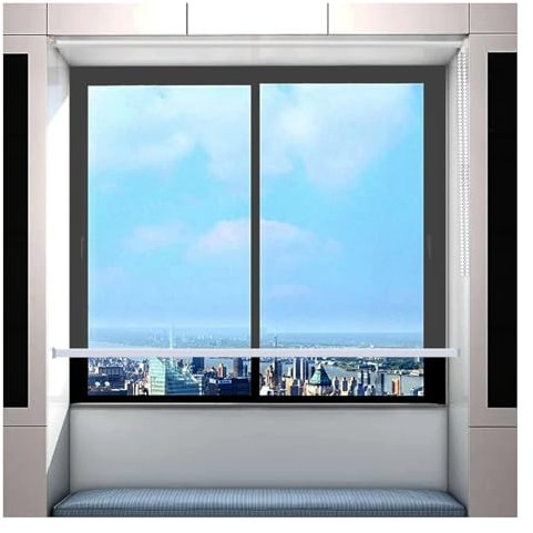 PVC-Trennwände Aufrollen Jalousien,Wasserdichtes Transparentes Rollo,regenschutz,Rollo Jalousie Transparent Außen Pvc,für Garten Gewächshaus Terrasse,Leicht zu Reinigen(W145*H280cm/W57.08*H110.23in)
