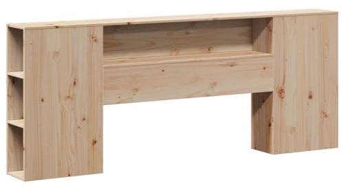 Tête de lit vidaXL en Bois Massif de pin, 180 cm, avec Rangement et Pieds, Style Scandinave