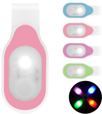 Ainiv LED Clip Lampe, Clip Mini Torch Blinklicht Clip Clip-On Magnet-LED-Licht, USB Aufladbar Magnetisch 3 Modi Clip Chest Lamp für Laufen Gehen Radfahren Joggen Nacht Schichtkrankenschwester (Rot)
