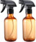 Botellas de plástico con atomizador, paquete de 2, botellas vacías recargables de 10 onzas con boquilla ajustable, rociador de agua para cabello, soluciones de limpieza, mascotas, cocina