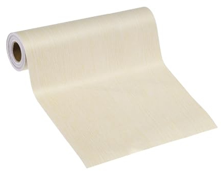 PATIKIL 200mmx10m Klebefolie Holzoptik Bordüre Selbstklebend Reparatur Klebeband Holzoptik Klebetapete, Weiß Eiche Holzfolie Selbstklebend Möbelfolie Holzoptik Tapete für Böden Tisch Wand