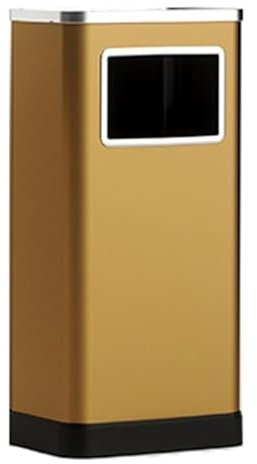 Poubelle de salle de bain Poubelle en acier inoxydable avec couvercle, poubelle commerciale en métal avec seau intérieur amovible et dessus cendrier, pour bureau, hôtel,(One Color-Rose Gold)