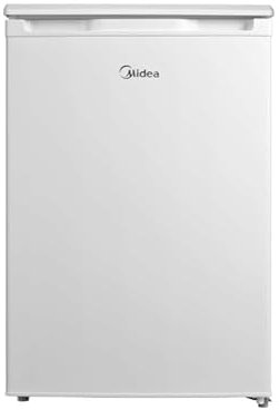 Midea MDRD168FGE01 55.3cm Undercounter Fridge with Ice Box Freestanding Reversible Door Mechanical Control 113L White