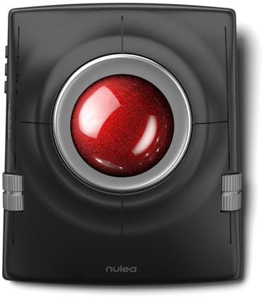 Nulea Wireless Trackball Mouse, Ergonomic 55mm Trackball, Adjustable DPI for Precise Control, Left Or Right Hand Compatible, Rechargeable, Multi-Device Bluetooth & 2.4GHz for PC, Laptop, Mac, Windows