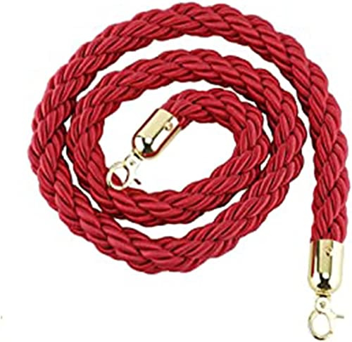 EPYBJYWQ Corde de Barrière 2 épaisseur Corde d'obstacle de contrôle de Foule, Corde Rouge torsadée Fête Événements cinéma(1 Pack,5m/16.4ft)