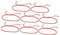 VALICLUD 8St Schnur Armband handgefertigte Armbänder Paar Armband Kostüm friendship bracelet glücksbringer armband freundschaftsarmbänder dekoratives Armband rote Armbänder Seil