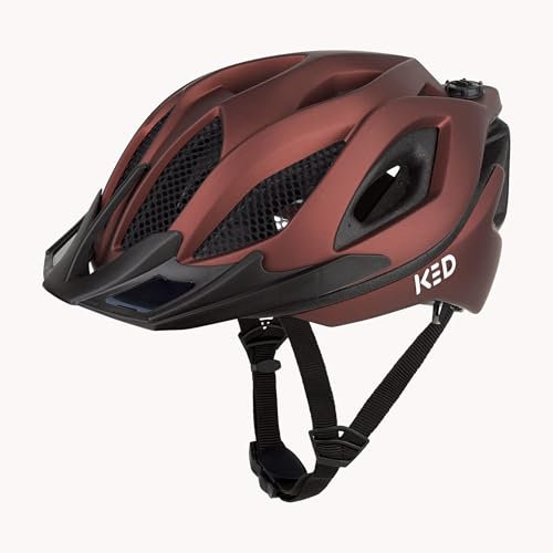 KED Offroad Fahrradhelm Spiri II Trend Maroon red / 55-61 (L) K-Fit Black Clear Rastersteckschloss Insektenschutznetz QUICKSTOPP Gurtenlängeneinstellung maxSHELL Technologie