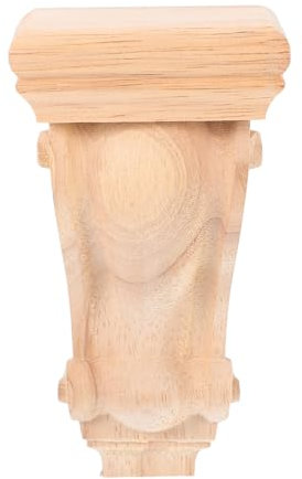 jojofuny Holz Geschnitzter Kapitell Roman Säulen Design Aus Massivem Holz Stabile Regalwinkel Für Schrank Und Möbel Dekoration Im Europäischen Stil Für Kamin Und Türbereich