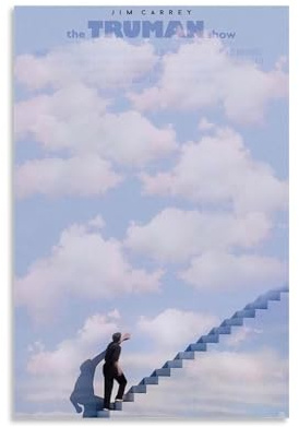 HAUSRENWRHHT The Truman Show-Poster, Wandkunst, Leinwand, ästhetisches Vintage-Poster, dekoratives Gemälde für Wohnzimmer, Schlafzimmer, 30 x 45 cm, ungerahmter Stil