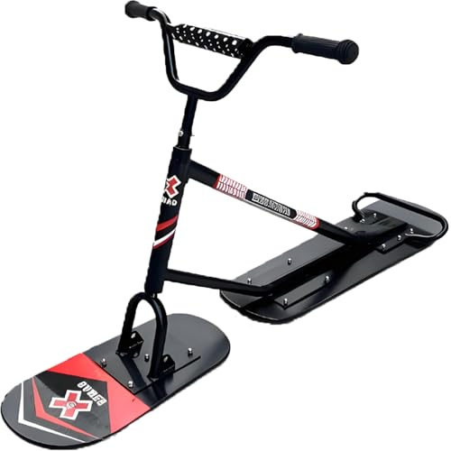 JXYQ Neuer Schneemobil/Ski – Dual-Blade Pro Snowboard für Stabilität, 360°-Lenkung und 150 kg Traglast, geländegängiges Schneemobil/Bike für Erwachsene und Jugendliche, müheloser Fahrspaß