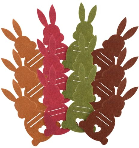 POPETPOP 12 Stück Osterhasen Geldklammer und Tischkartenhalter aus Kunststoff Multifunktionaler Clip für Osterpartys Buntes Hasenmotiv für Tischdekoration und Kartensicherung