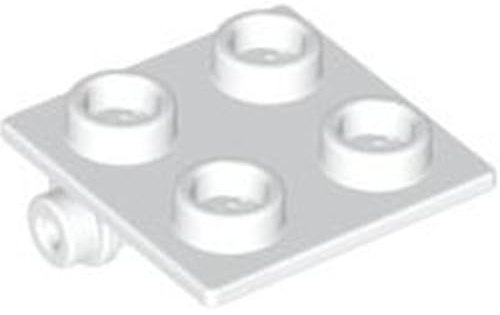 LEGO Hinge Brick 2 x 2 Top Plate, Part 6134, Choose Your Colour, Part 6134, Choose Your Colour (White, 10, count)