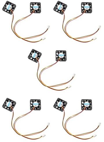 Jushenpoer 10 Pcs 3 Pin 40mm Square PC Computer Cooling Fan DC 12V Black