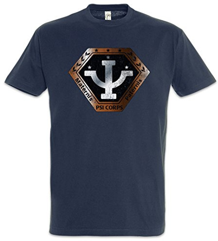 Urban Backwoods Vintage Psi Corps Logo Herren T-Shirt Blau Größe XL