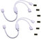 LITAELEK 2pcs LED Verteiler Kable 4 polig 1 zu 2 LED Strip Splitter 4 Pin Connector RGB 5050 3528 2835 LED Steifen Verbinder LED Band Eckverbinder Stecker LED Stripe Anschlusskable -30cm,Weiß