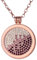 Morella Damen Halskette Rosegold 70 cm Edelstahl und Anhänger mit Coin Zirkoniasteine violett-rosa-Silber 33 mm im Schmuckbeutel
