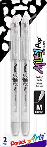 Pentel Arts Milky Pop Gelstifte, weiße Tinte, Einheitsgröße