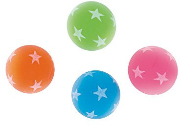 Partygeschenke - Im Dunkeln leuchtende Hüpfbälle - 8er-Pack