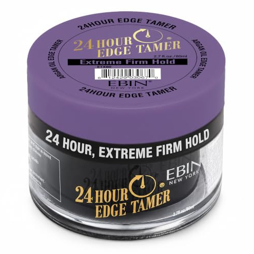 EBIN NEW YORK 24 Hour Edge Tamer Extreme Firm Hold 80 ml Strong Edge Control Gel, No Flaking, Sleek Smooth Finish, Long Lasting, Argan & Castor Oil