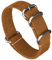 Benchmark Leder-Uhrenarmband – Crazy Horse Geöltes Leder Einteiliges Militär-Uhrenarmband – Gebürsteter Edelstahl Zulu-Stil Hardware – 18 mm, 20 mm, 22 mm oder 24 mm Breite, Sand, 24mm, Einteiliger