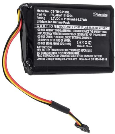 Akku-King Akku kompatibel mit Tomtom AHA11110004, P5, P6 - Li-Ion 1100mAh - für Go 510, Go 520, Go 520 WiFi, 4FA50