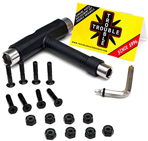 TROUBLE SKATEBOARDS Hardware Tool + Skateboard 2,5 cm schwarz Phillips Skate Hardware (H21)