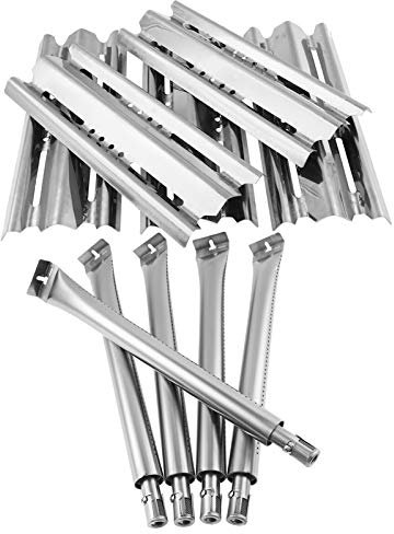 BBQration Edelstahl-Ersatz-Set für Broil King 9635-84, 5er-Pack, 38,1 cm Heizplatten Schild und 38,1 cm Rohr-in-Rohrbrenner, Ersatz für Broil King Baron 9615-54, 9235-27 und mehr