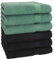 Betz Handtuch 6er Pack Handtücher Set Premium Größe 50x100 cm 100% Baumwolle - gut trocknend, Gute Qualität - ideal für Sport, Strand, Reisen Farbe tannengrün/Graphit