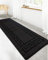 PHP Anti Slip Washable Large Door Mat, 60 x 110 cm Heavy Duty Waterproof Indoor Door Mat, Non Slip Carpet Rug for Home, Kitchen and Bedroom Decor - Black