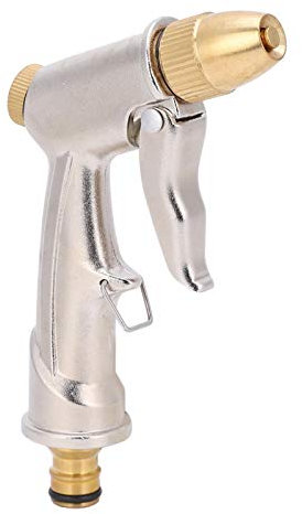 Wasserpistole, Hochdruck-360 ° -Rotaing-Spritzpistole aus reinem Messing-Metall mit Wasseranpassung für Autowaschanlagen, Gartenarbeiten auf der Terrasse, Haustierdusche, Pflanzen und Rasen usw.
