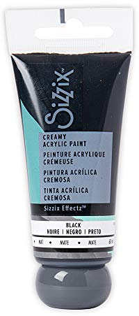 Effectz, vernice acrilica cremosa opaca nera, 60 ml