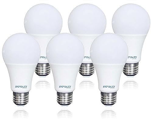 Sigmaled lighting - AMPOULES LED E27 9W (équivalent à 60W) - 810 lumens - Blanc Chaud 2800K - Ampoule A60 culot vis EDISON E27 - LOT DE 6 ampoules
