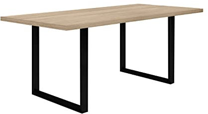 FORTE TABLES Tisch nicht ausziehbar, Holzwerkstoff, Sonoma Eiche, 180 x 74.7 x 90 cm