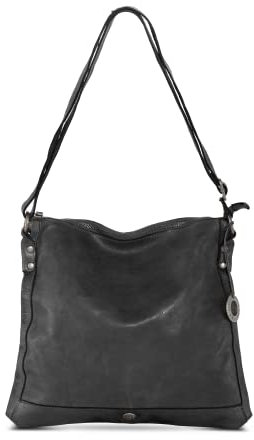 Cas8 Damen Handtasche LEA aus Premium Leder - authentische Schultertasche für jeden Anlass - mittelgroße Ledertasche für Damen, vielseitig kombinierbare Lederhandtasche für jedes Outfit, graphite