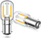 DoRight 2W LED Night Light, T22 B15 Small Bayonet Bulb 15W Equivalent Incandescent, Warm White 2700K LED Bulb for Wall Lamp Bedside Light,Non-Dimmable (2 Pack)