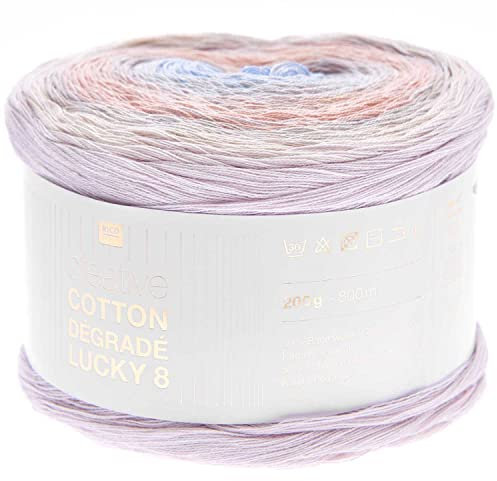 Rico Design Creative Cotton Dégradé Lucky 8, 200 g, ca. 800 m Farbe 009