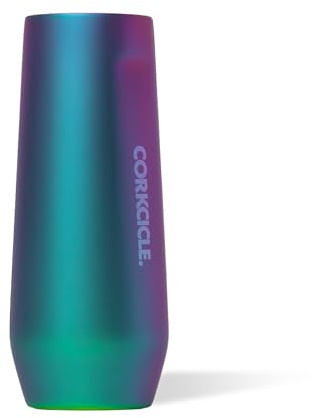 Corkcicle Stemless Flute - Chill Drinks for 9 Hours - Summer Drinkware Gift - 7 oz - Dragonfly