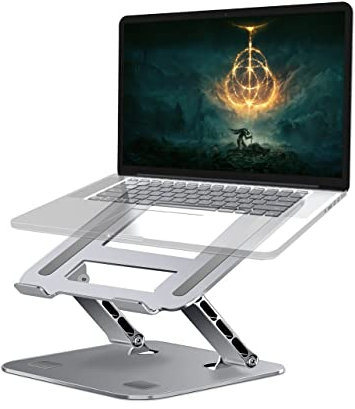 ZEPTRON Foldable Portable Aluminium Laptop Stand | Desk Stand with Height Adjustment | Compatible for 11 Inch/11.6”/13.3 Inches/14 Inch/15 Inch/15.6” Laptops Notebooks