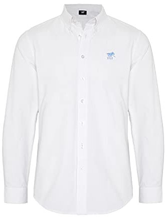 Polo Sylt Hemd mit Button-down-Kragen und Label-Stitching