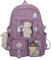 7VSTOHS Kawaii-Rucksack mit Kawaii-Anhänger und Zubehör für Teenager-Mädchen Rucksack-Schule Aesthetic-Backpack