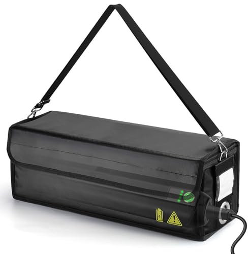 Sac de batterie pour vélo électrique : résistant au feu jusqu'à 1000 °C Sac de batterie de vélo électrique sécurisé pour le stockage, le transport et la charge, étanche et anti-explosion, accessoire