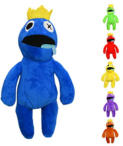 wiztex Rainbow Friends Plüschtier Kollektion, 30 cm Plüschtier | Schön animiertes Plüschtier inspiriert von Rainbow Friends Fans (Blue Rain-Bow Friends)