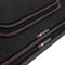 tuning-art BEP220 Fußmatten passend für Renault Twingo 2 N 2007-2012, Naht:Rot. Deluxe Velours