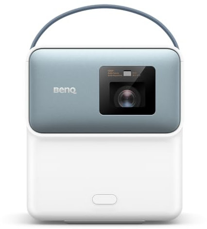 BenQ GP100A Portable Projector, 1000 ANSI Lumens, 1080p, AndroidTV 11 and Netflix, Pre-Installed Auto Focus and Auto 2D Key, 20W 2.1 Channel Speaker, Bluetooth, Chromecast and
