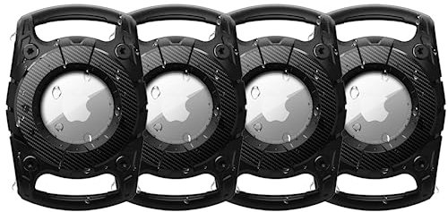 ONEONTA 4er Pack Airtag Hülle Wasserdicht - Hund Halsband Anhänger für Apple Airtag - Katze Halsband (Breite 2.5CM)