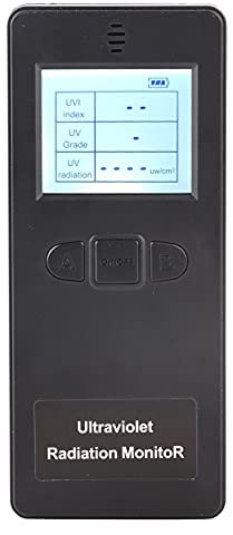 UV-Tester, LCD Tragbarer Digitaler UV-Strahlungsdetektor UV-UVI-Messgerät Tester mit Temperaturanzeige