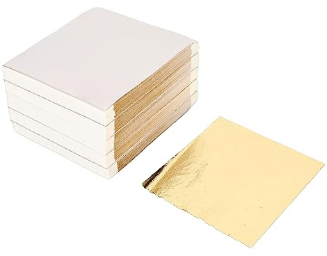 500 St Bladguld, Mode Multifunktionsimitation Guldblad för Konst, Förgyllning, Hantverk, Målning, Dekoration, Lätt Att Hantera, Ej ätbar